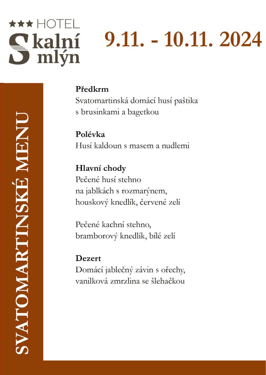 Svatomartinské menu 2024 Svatomartinské menu 2024